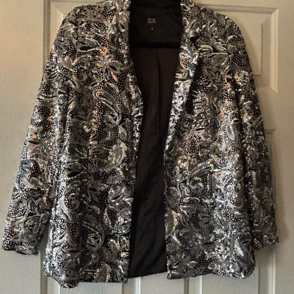 Sequin Paisley Blazer